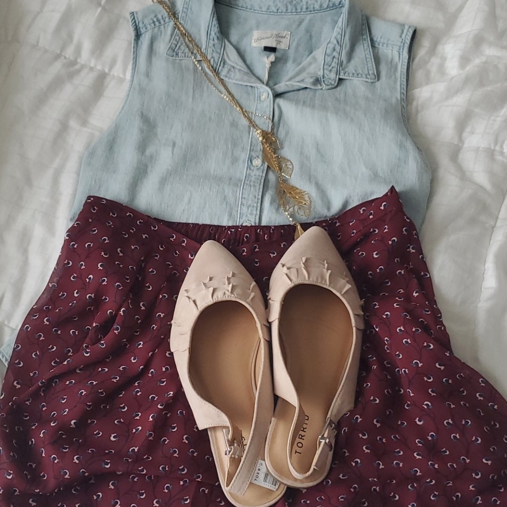 Torrid Blush Ruffle Slingback